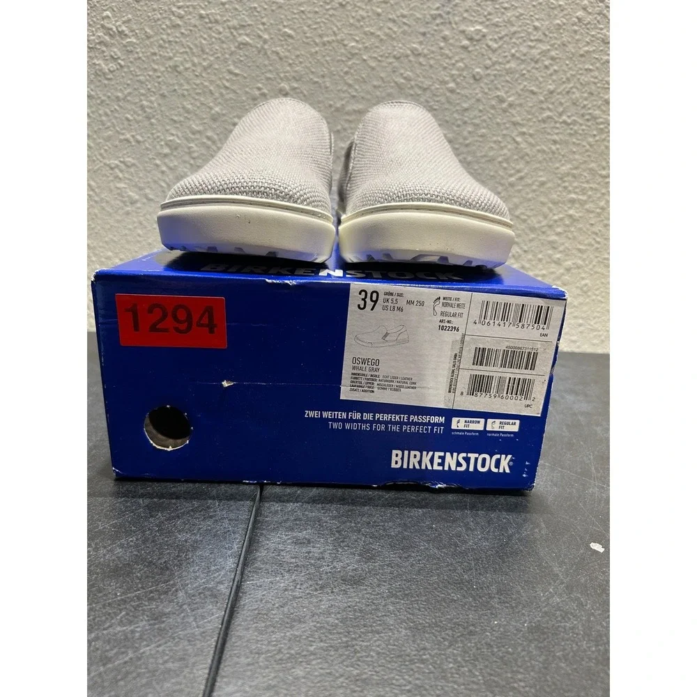 Birkenstock Oswego Textile Suede Whale Gray EU 39 US L8 M6 Unisex